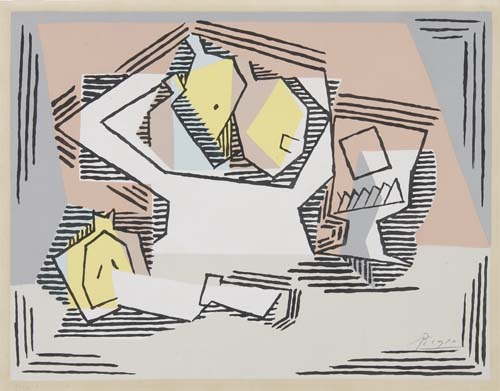PABLO PICASSO (after) Cubist Composition: Still Life with Fruit